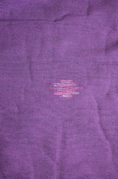 Purple Buttery Mul Cotton Bengal Muslin Ghicha Handloom Saree