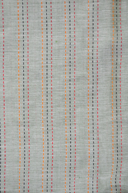 Seafoam Buttery Mul Cotton Bengal Muslin Kantha Handloom Saree