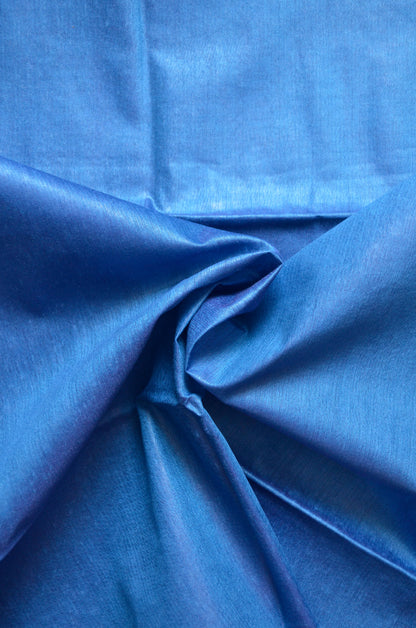 Indigo Blue Vegan Tussar Silk Handloom Saree