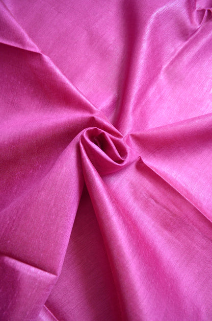 Magenta Vegan Tussar Silk Handloom Saree