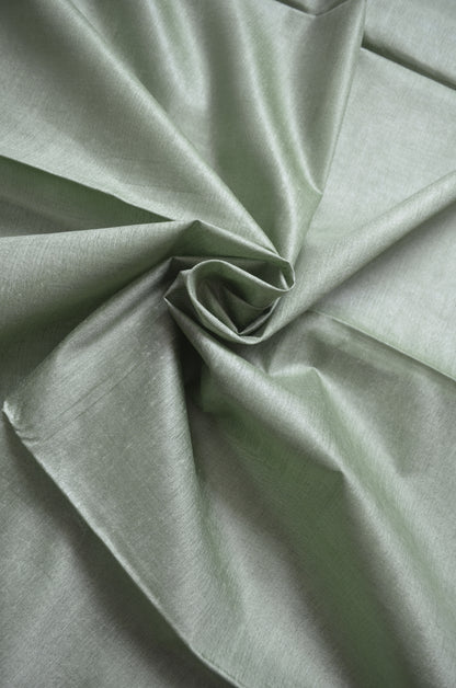 Olive Vegan Tussar Silk Handloom Saree