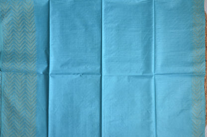 Teal Contemporary Thread Work Vegan Silk Handloom Saree