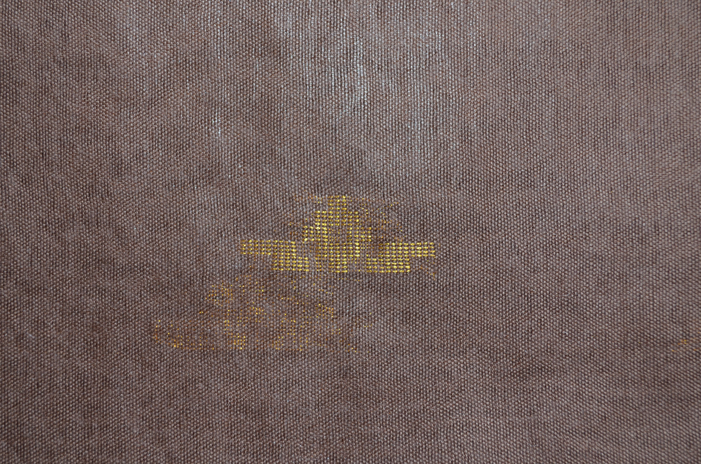 Brown Contemporary Zari Work Vegan Silk Handloom Saree