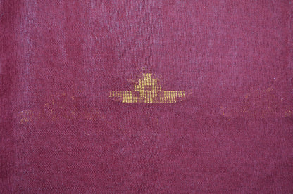 Maroon Contemporary Zari Work Vegan Silk Handloom Saree