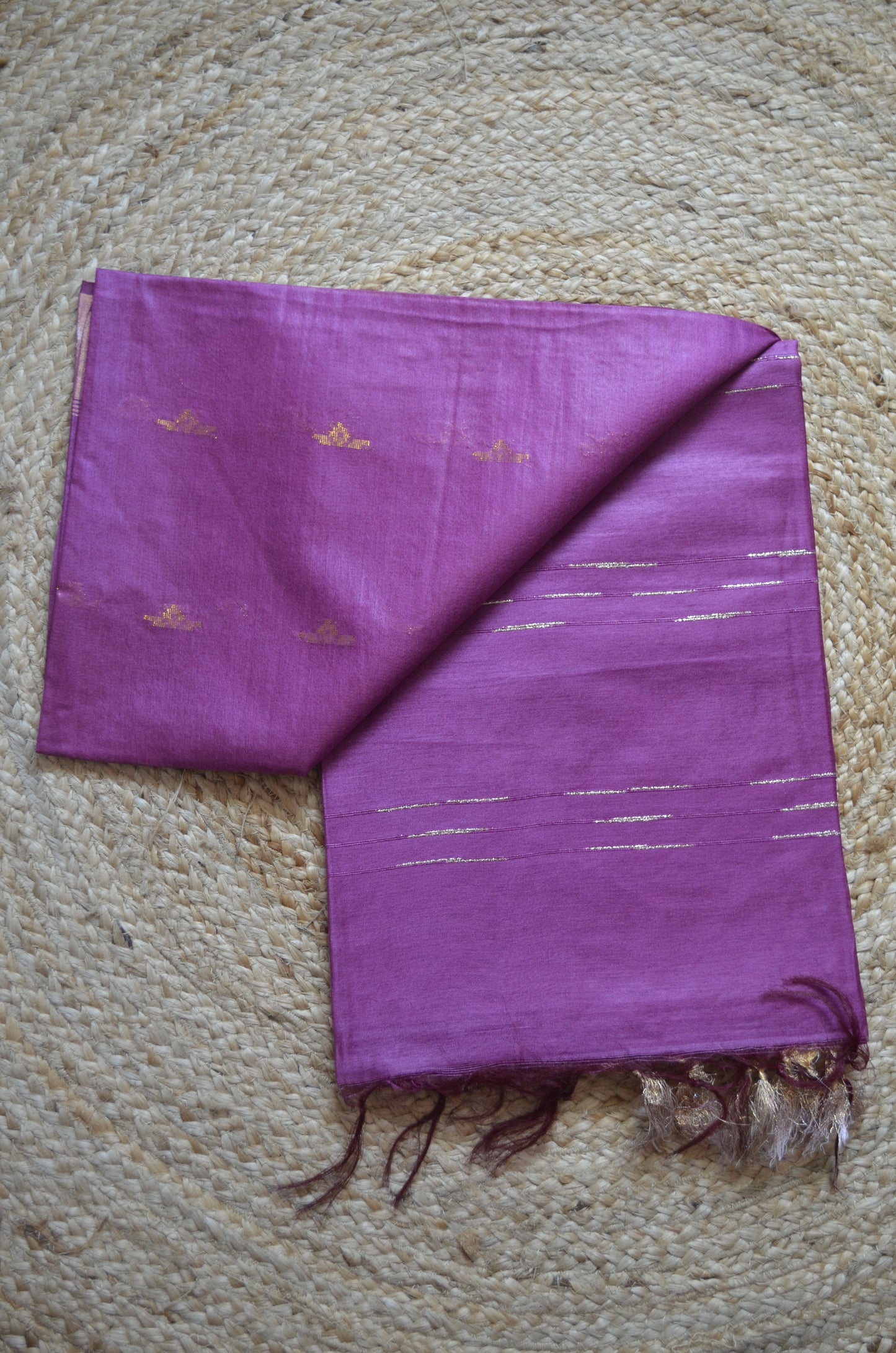 Rouge Contemporary Zari Work Vegan Silk Handloom Saree
