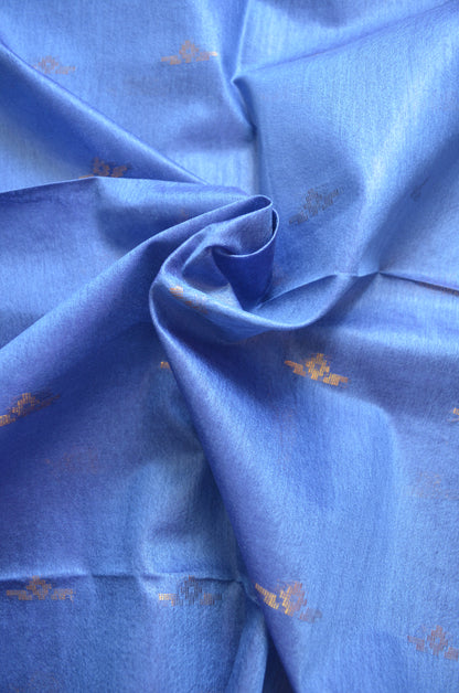 Indigo Contemporary Zari Work Vegan Silk Handloom Saree