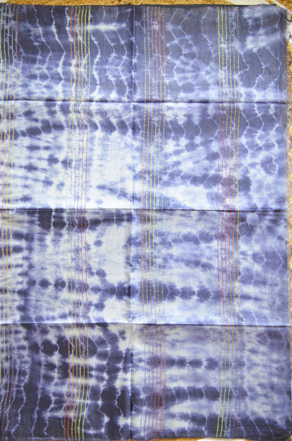 Navy Contemporary Jacquard Vegan Silk Handloom Saree