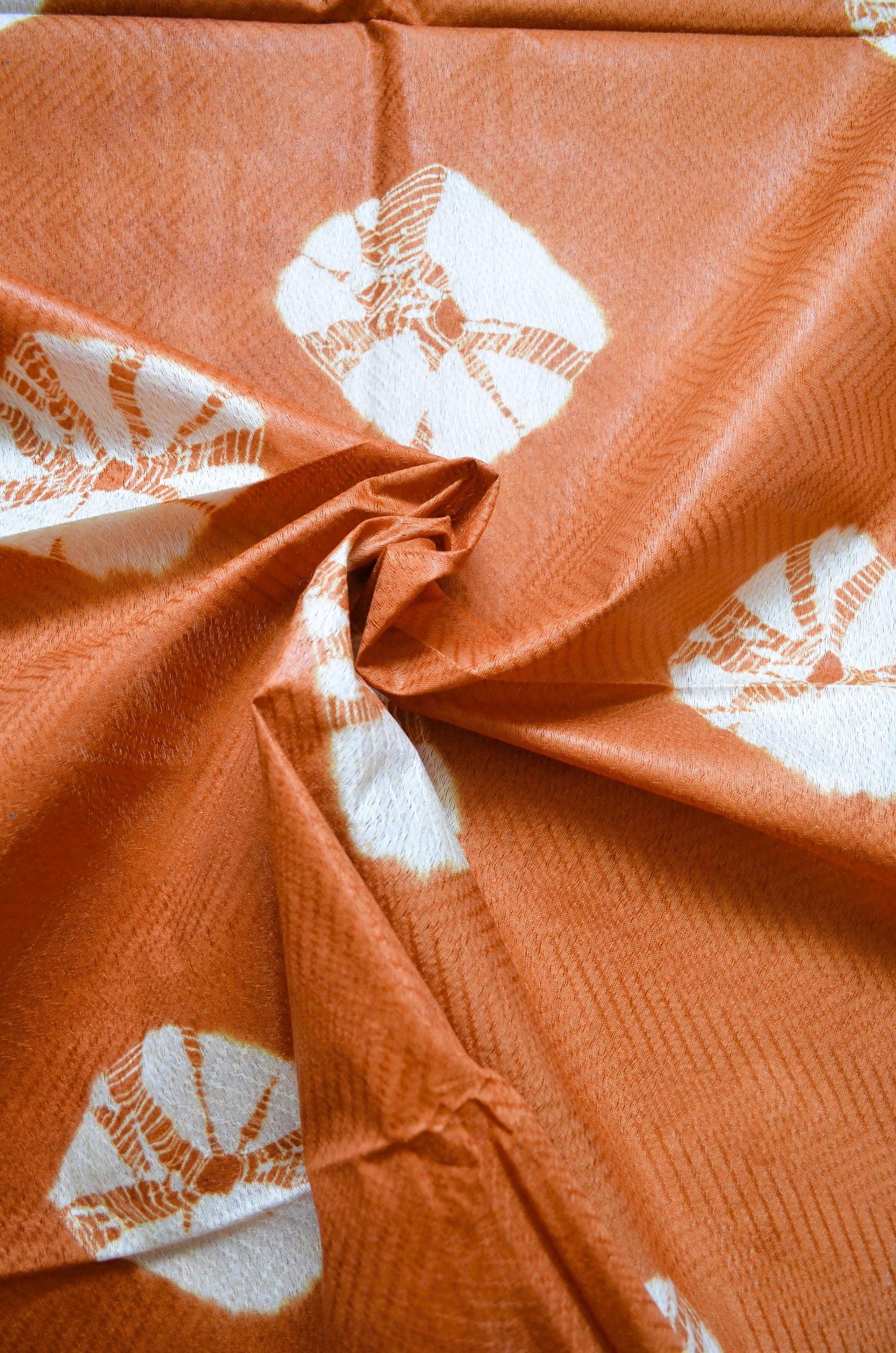 Orange Contemporary Jacquard Vegan Silk Handloom Saree
