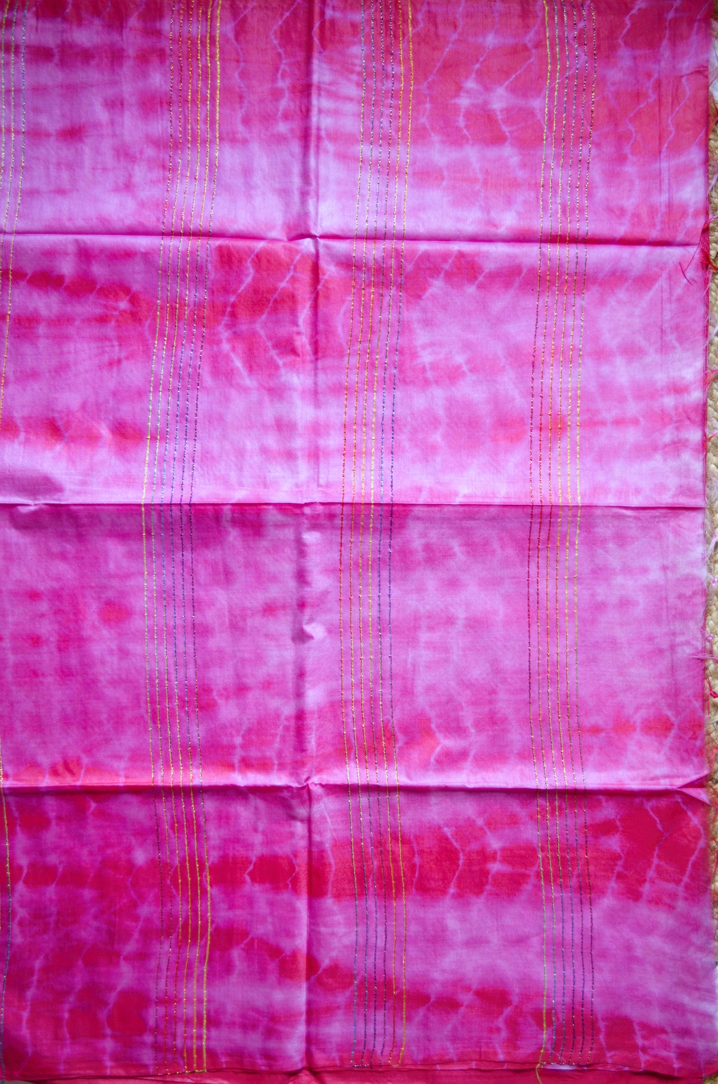 Magenta Contemporary Jacquard Vegan Silk Handloom Saree