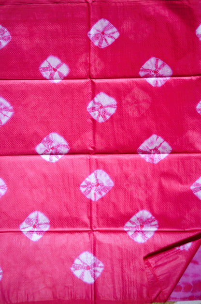 Magenta Contemporary Jacquard Vegan Silk Handloom Saree
