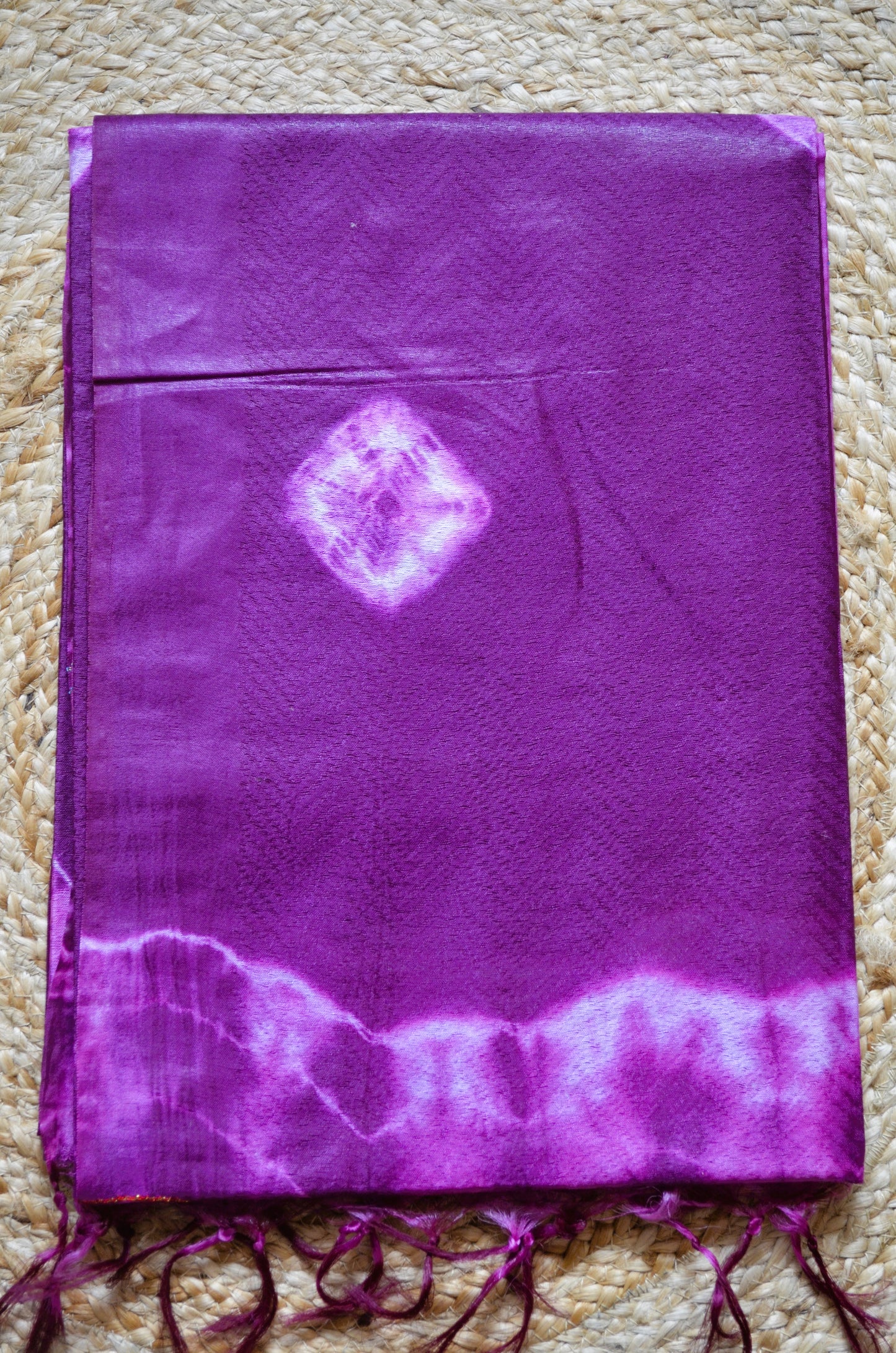 Purple Contemporary Jacquard Vegan Silk Handloom Saree