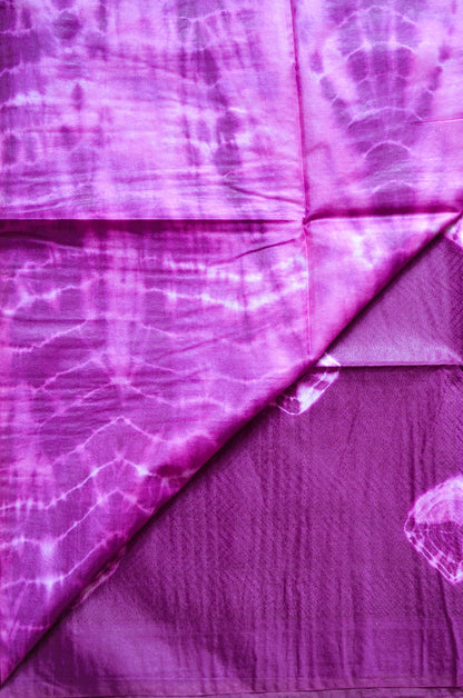 Purple Contemporary Jacquard Vegan Silk Handloom Saree