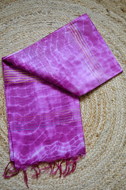 Rouge Contemporary Jacquard Vegan Silk Handloom Saree