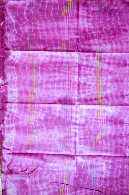 Rouge Contemporary Jacquard Vegan Silk Handloom Saree