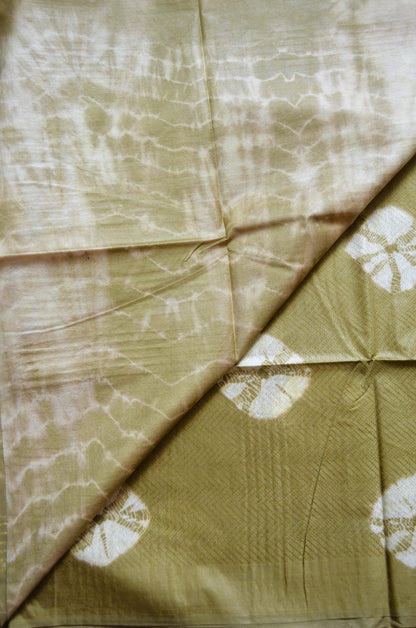 Olive Contemporary Jacquard Vegan Silk Handloom Saree