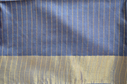 Steel Rust Tussar Vegan Silk Handloom Saree