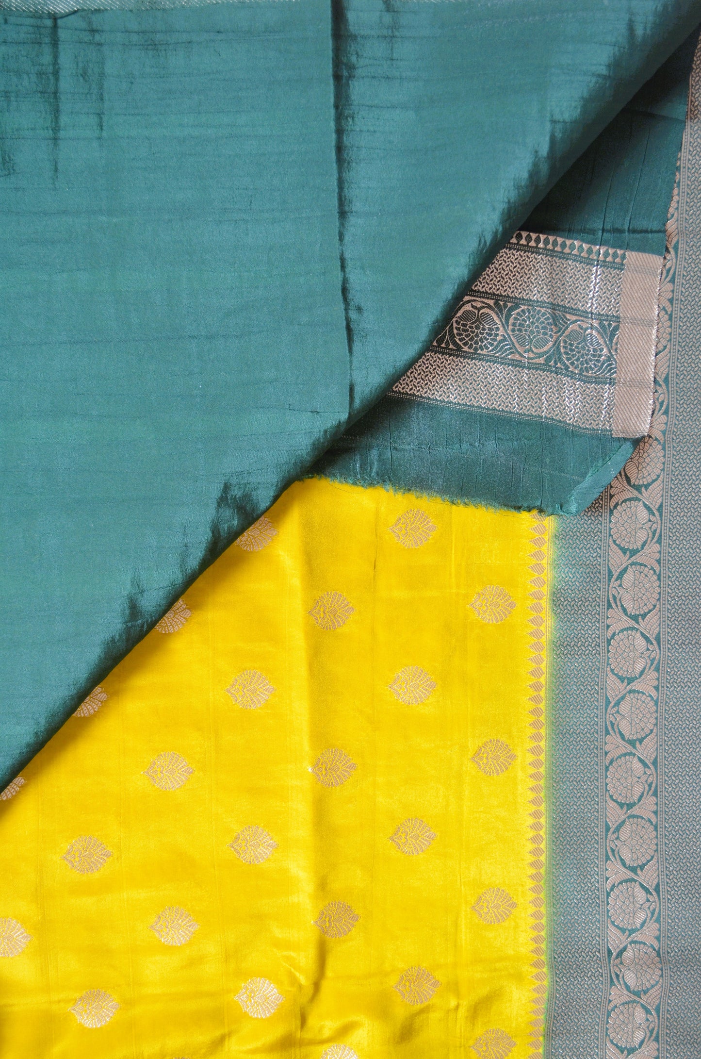 Mustard Banarasi Zari Silk Saree