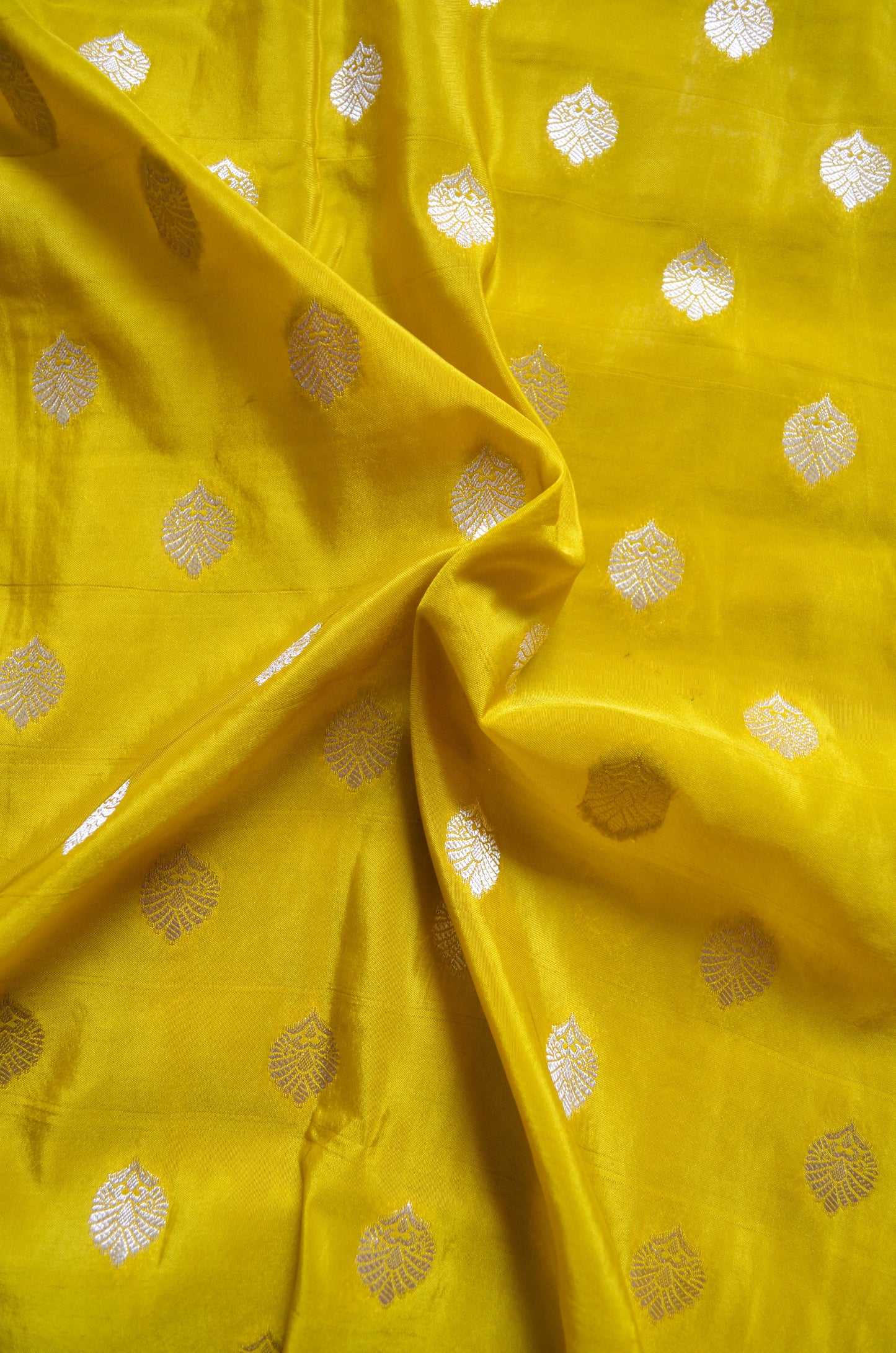 Mustard Banarasi Zari Silk Saree