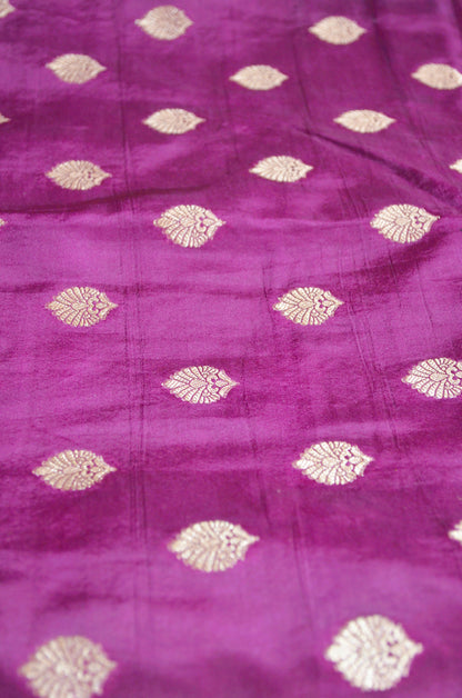 Purple Banarasi Zari Silk Saree