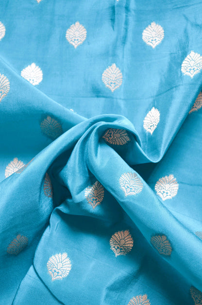 Teal Banarasi Zari Silk Saree