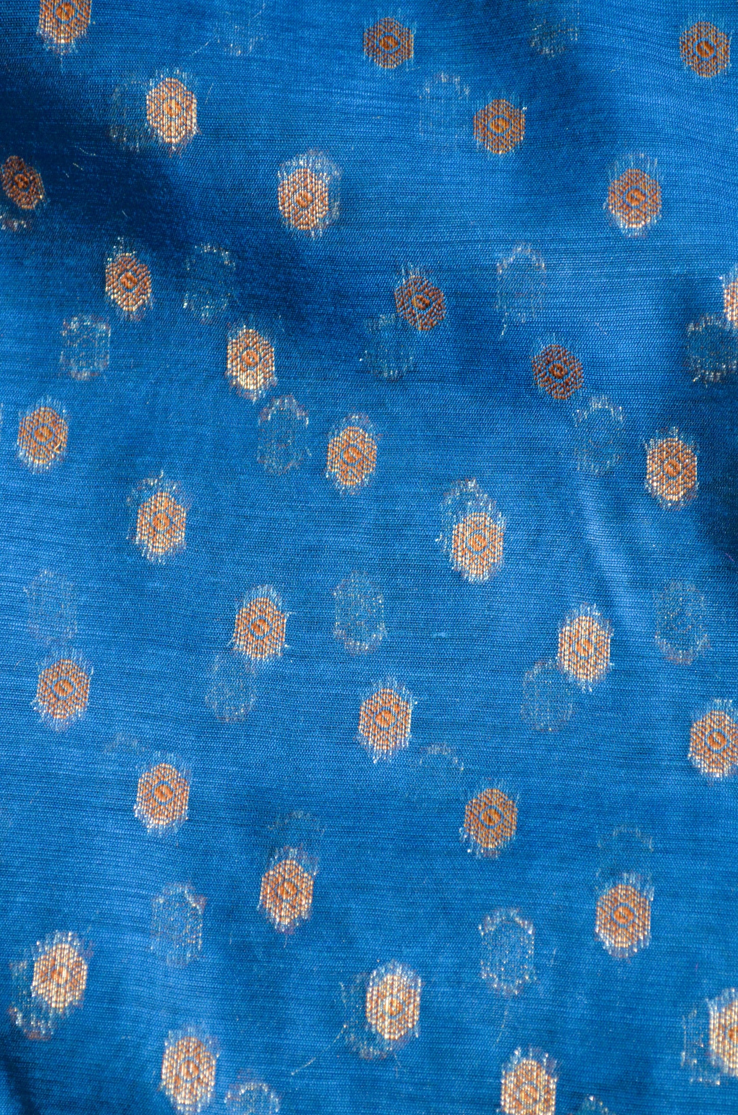Cyan Banarasi Silk Cotton Saree