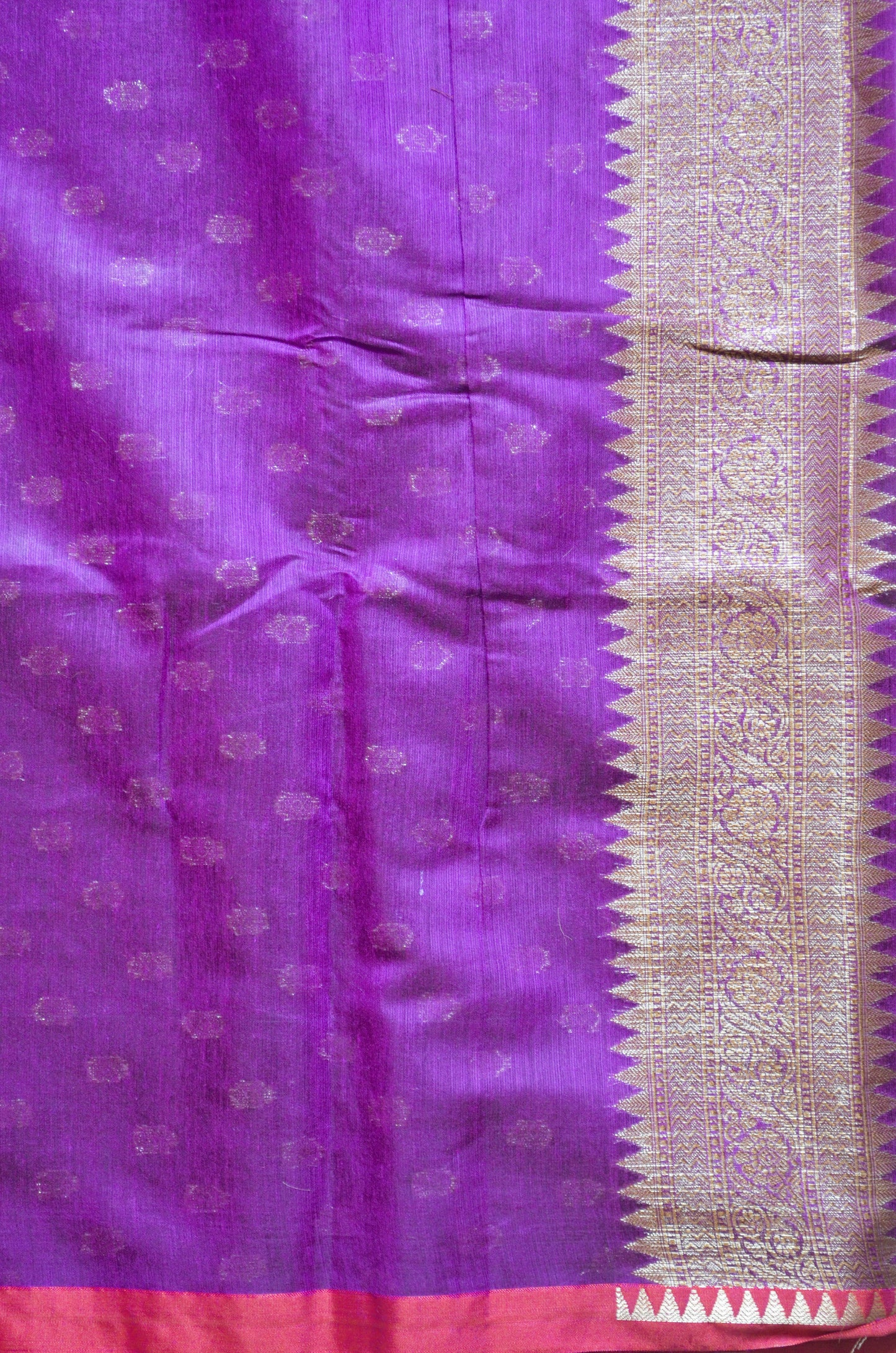 Puple Banarasi Silk Cotton Saree