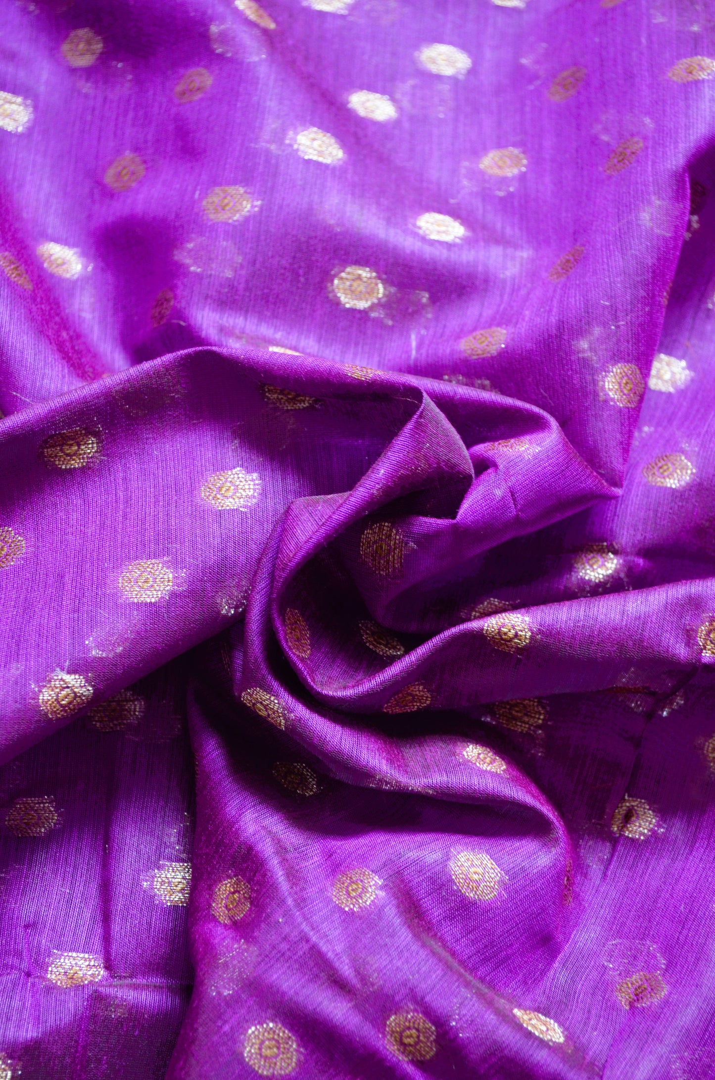 Puple Banarasi Silk Cotton Saree