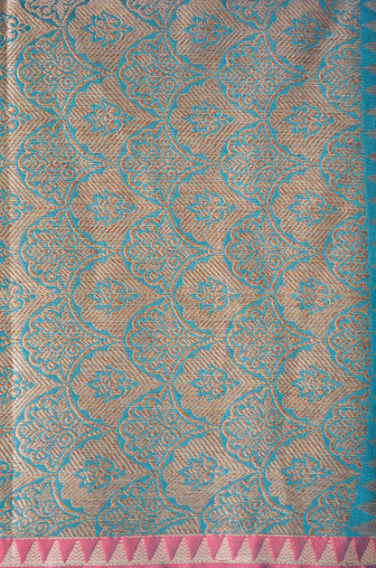 Jungle Green Banarasi Silk Cotton Saree