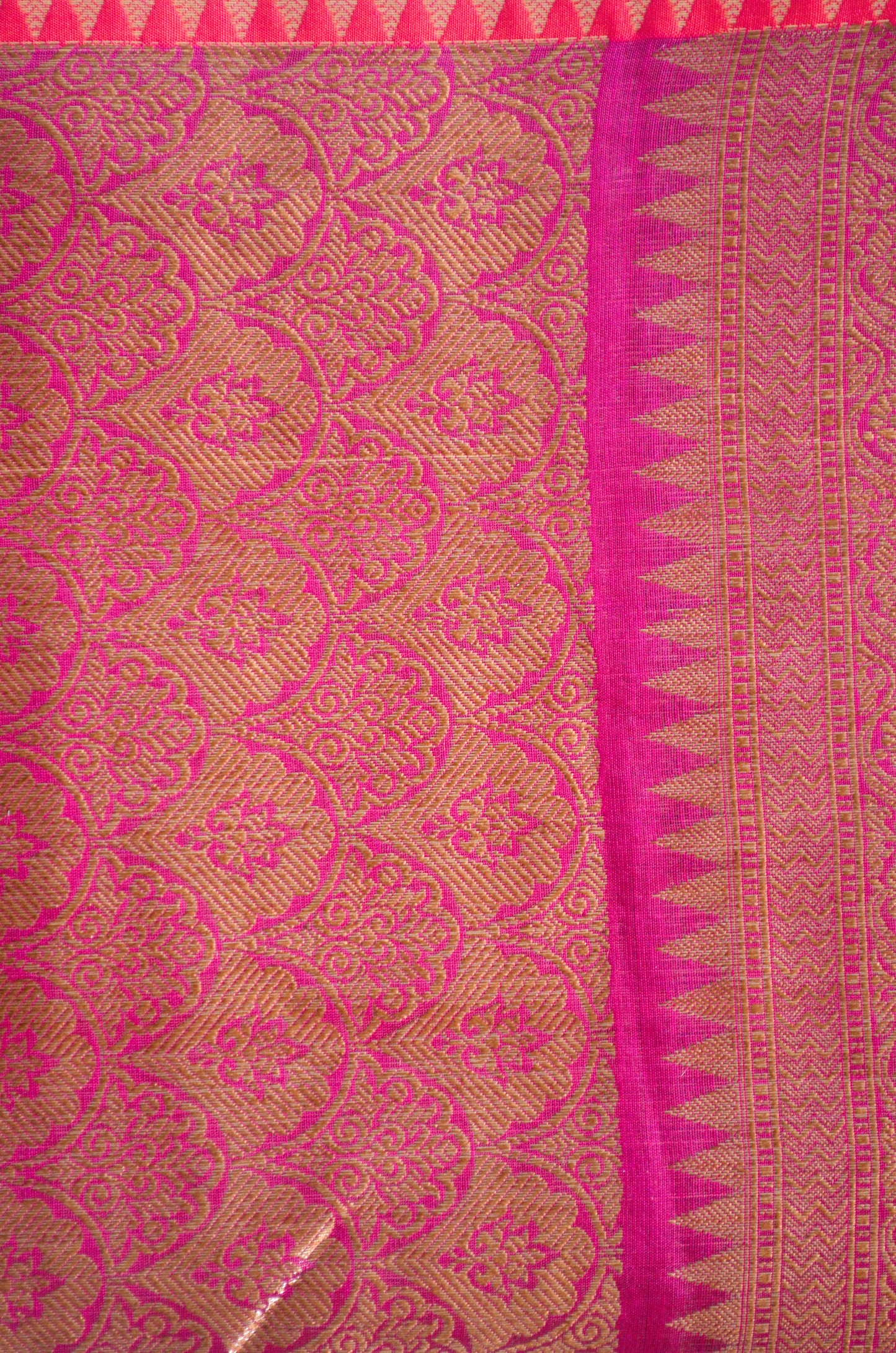 Magenta Banarasi Silk Cotton Saree