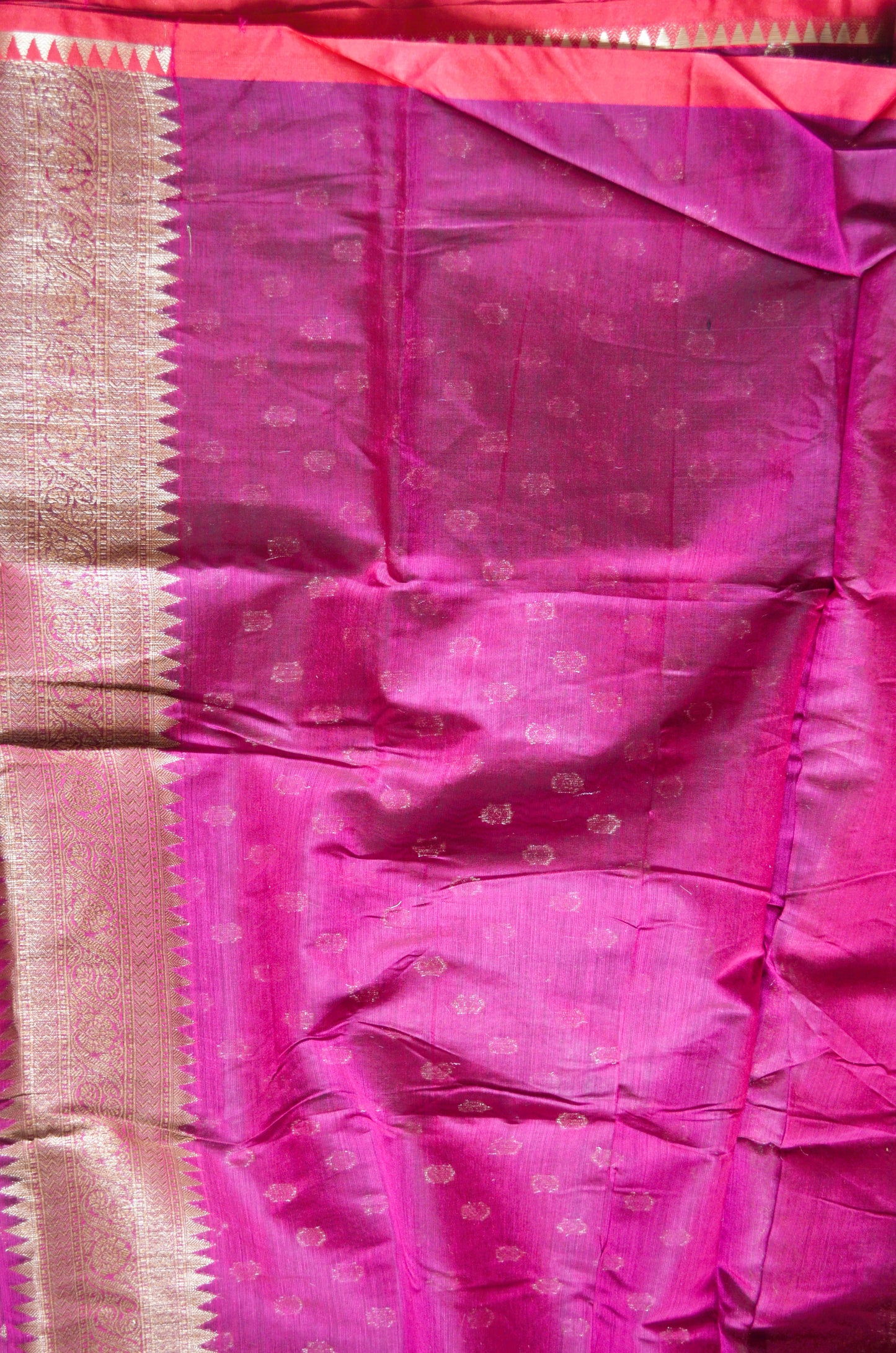 Magenta Banarasi Silk Cotton Saree