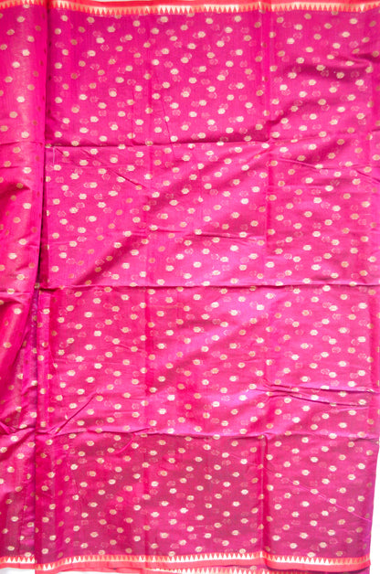 Magenta Banarasi Silk Cotton Saree