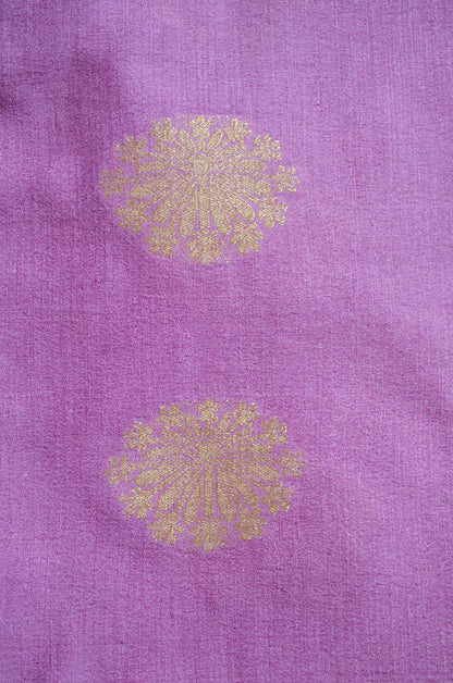 Mauve Banarasi Zari Crepe Silk Saree
