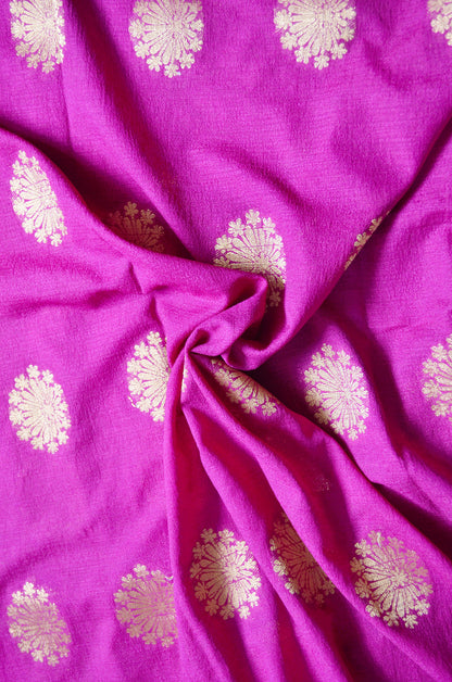 Purple Banarasi Zari Crepe Silk Saree