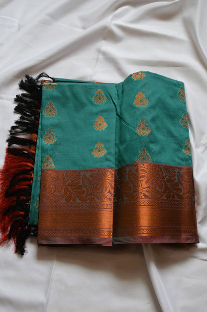 Green Banarasi Silk Saree