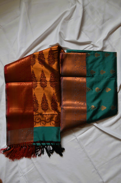 Green Banarasi Silk Saree