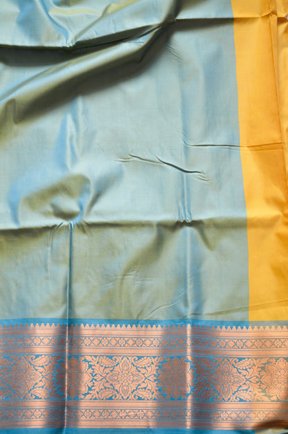 Mustard Banarasi Silk Saree