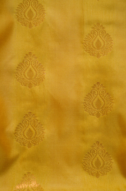 Mustard Banarasi Silk Saree