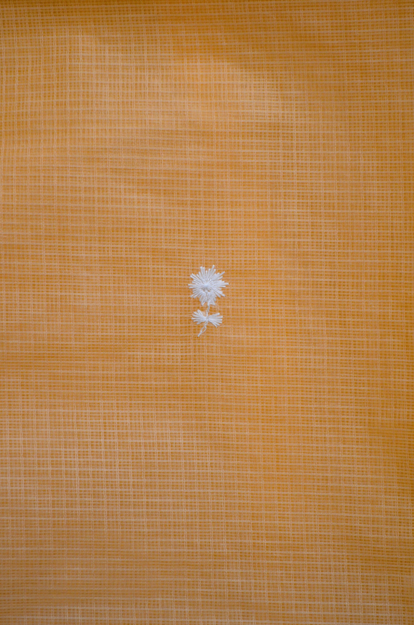 Orange Chikankari Kota Saree
