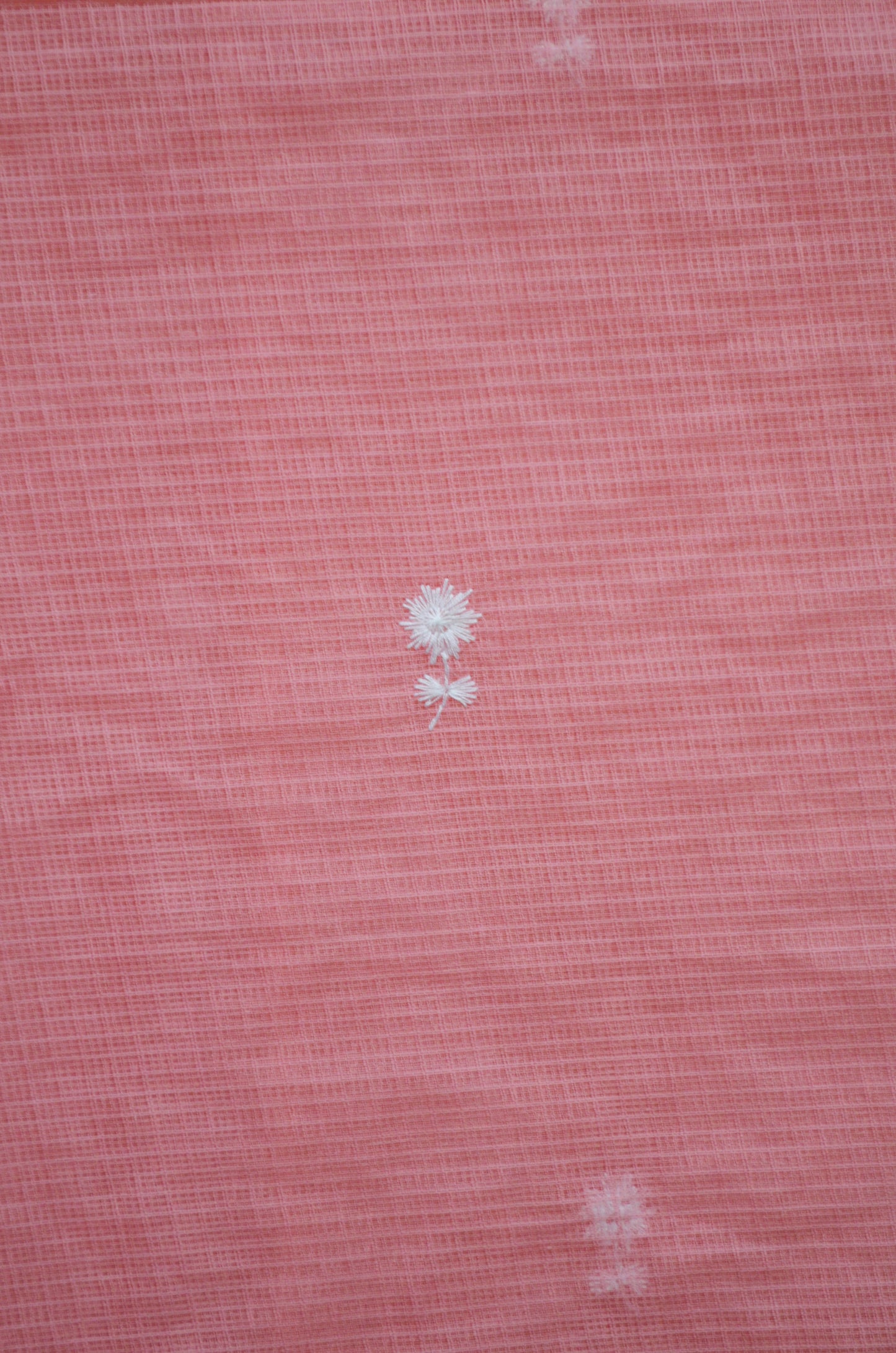 Peach Chikankari Kota Saree
