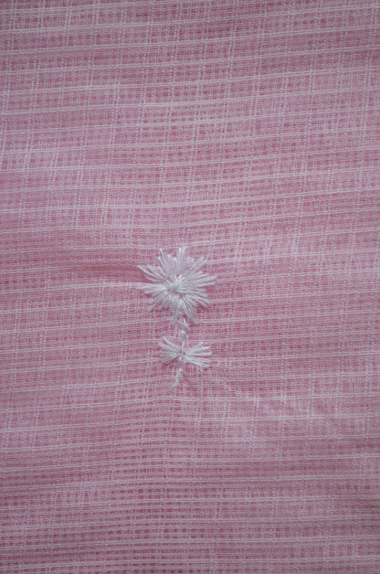 Pink Chikankari Kota Saree