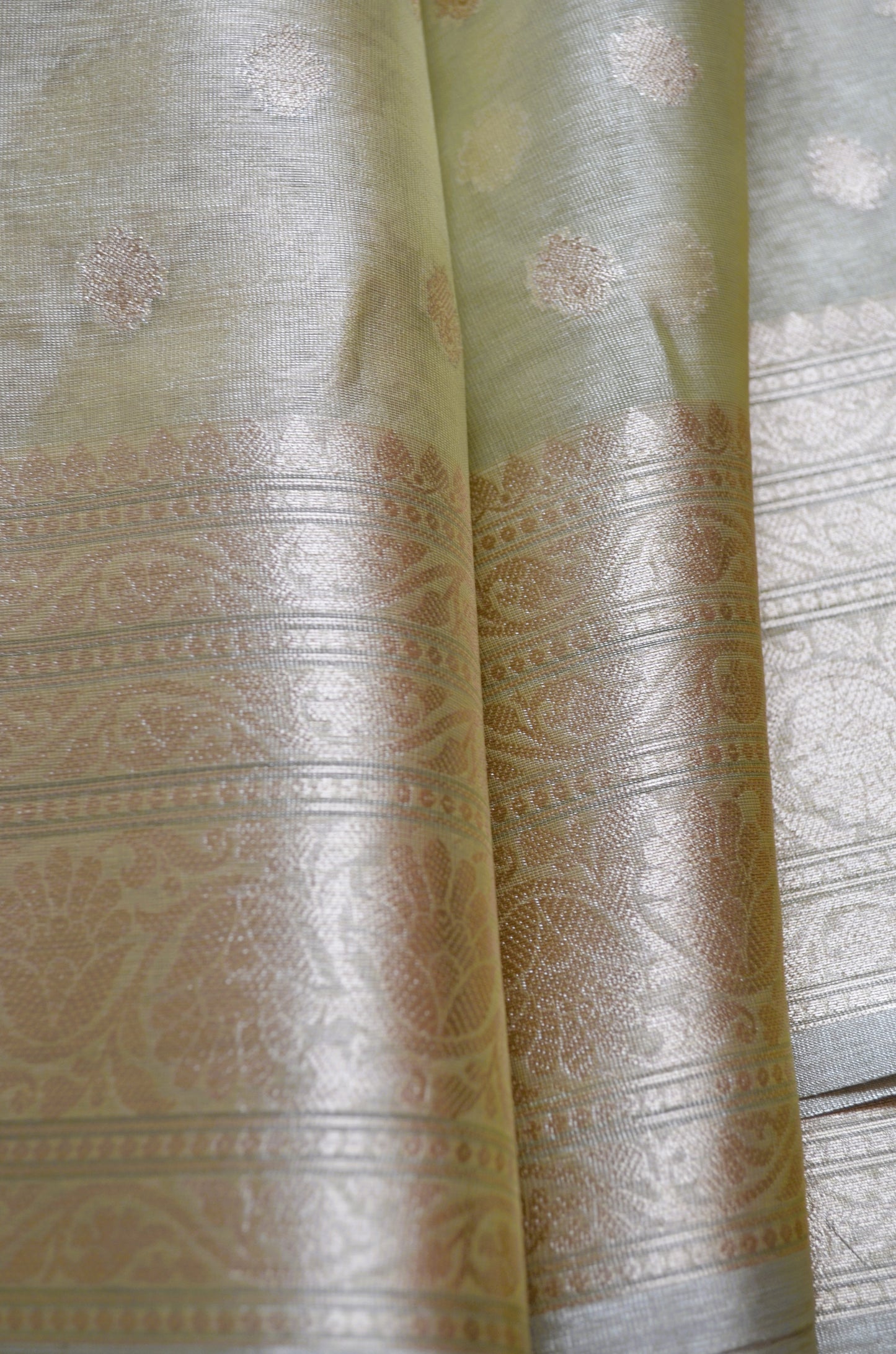 Pistacchio Banarasi Zari Tissue Silk Saree