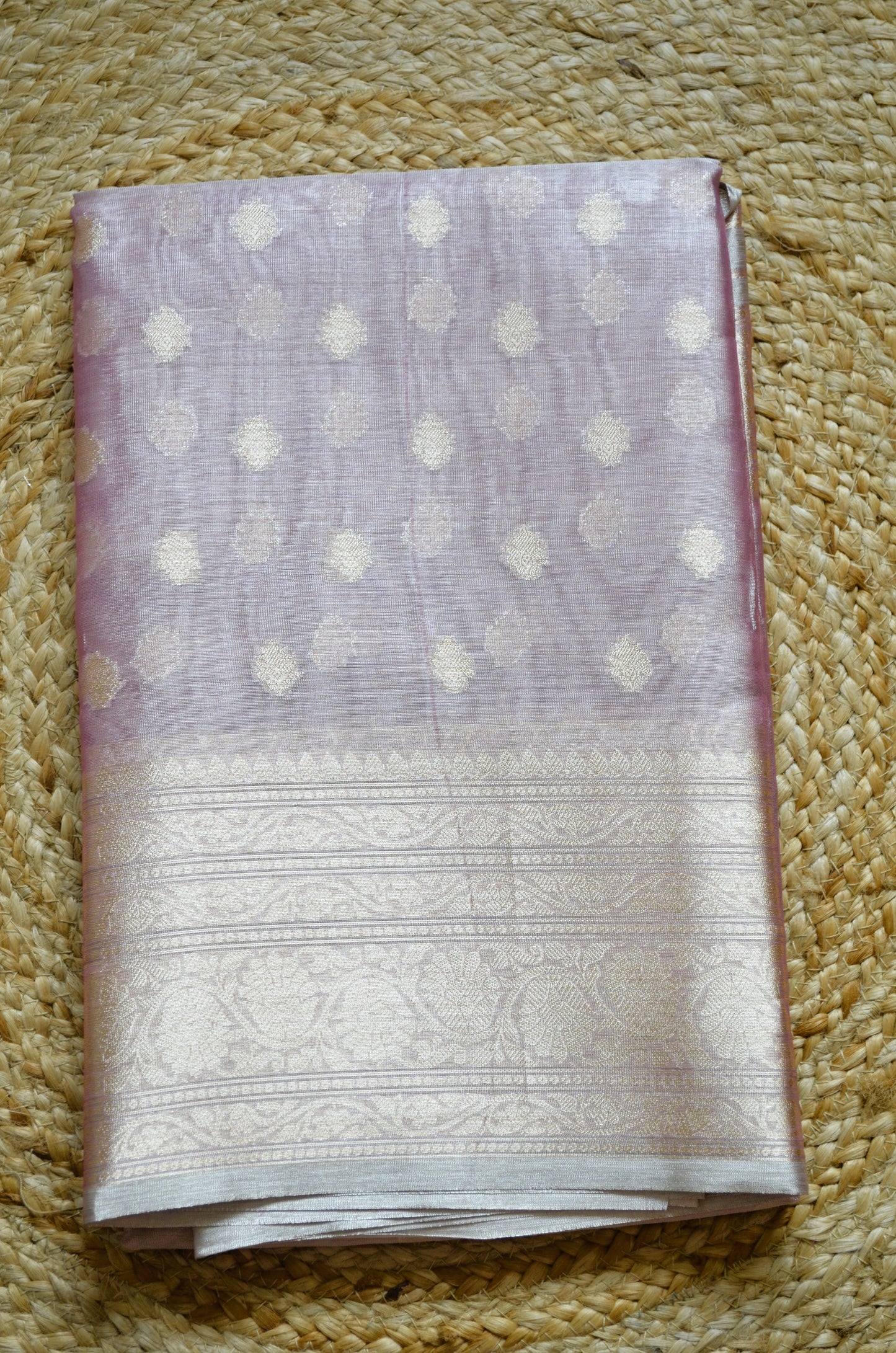 Rouge Banarasi Zari Tissue Silk Saree
