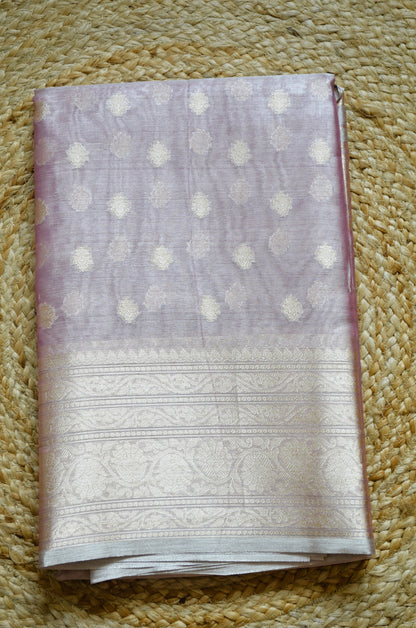 Rouge Banarasi Zari Tissue Silk Saree