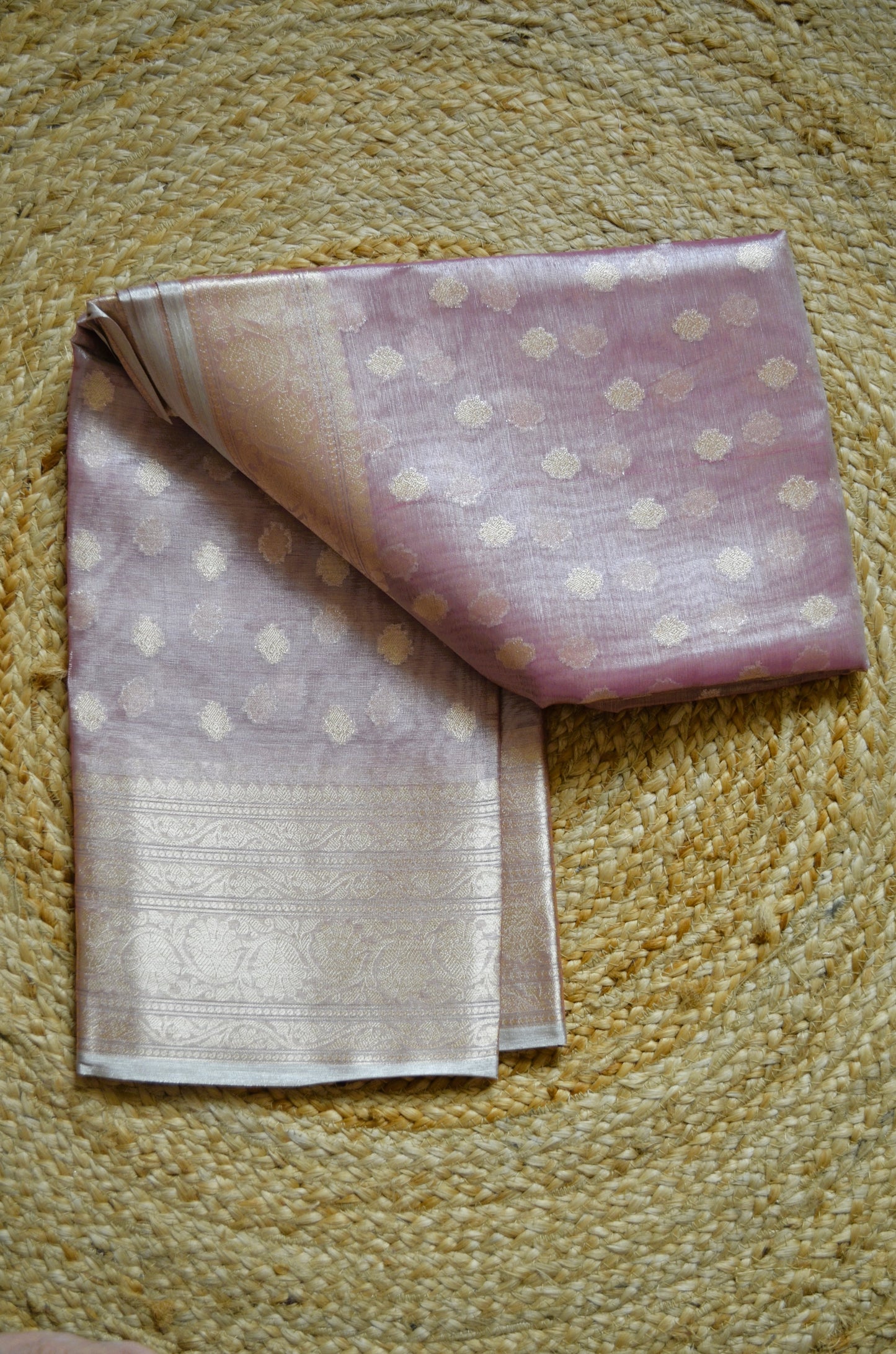 Rouge Banarasi Zari Tissue Silk Saree
