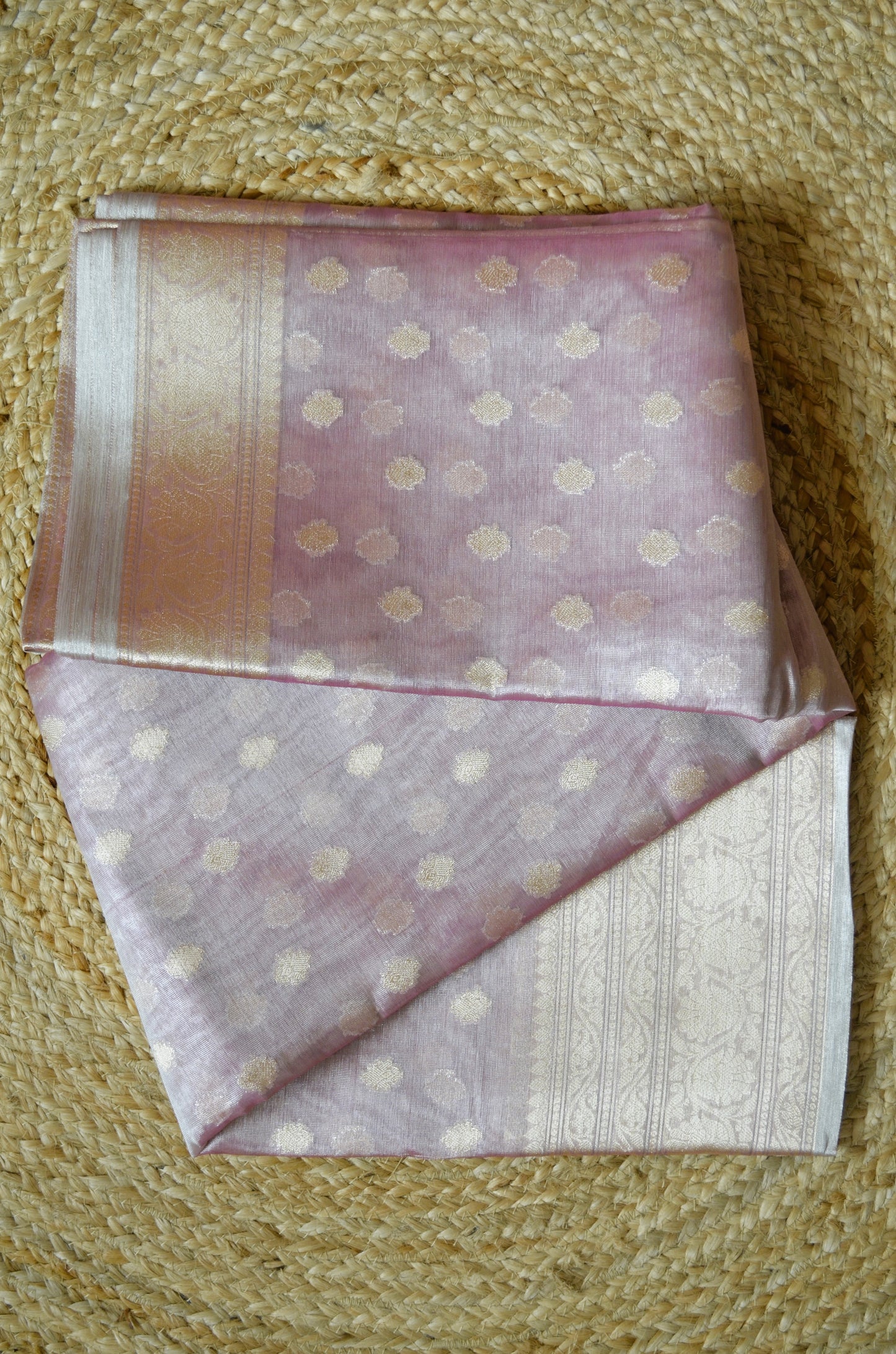 Rouge Banarasi Zari Tissue Silk Saree