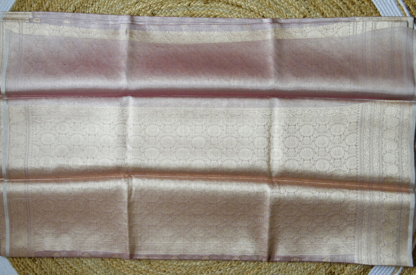 Rouge Banarasi Zari Tissue Silk Saree