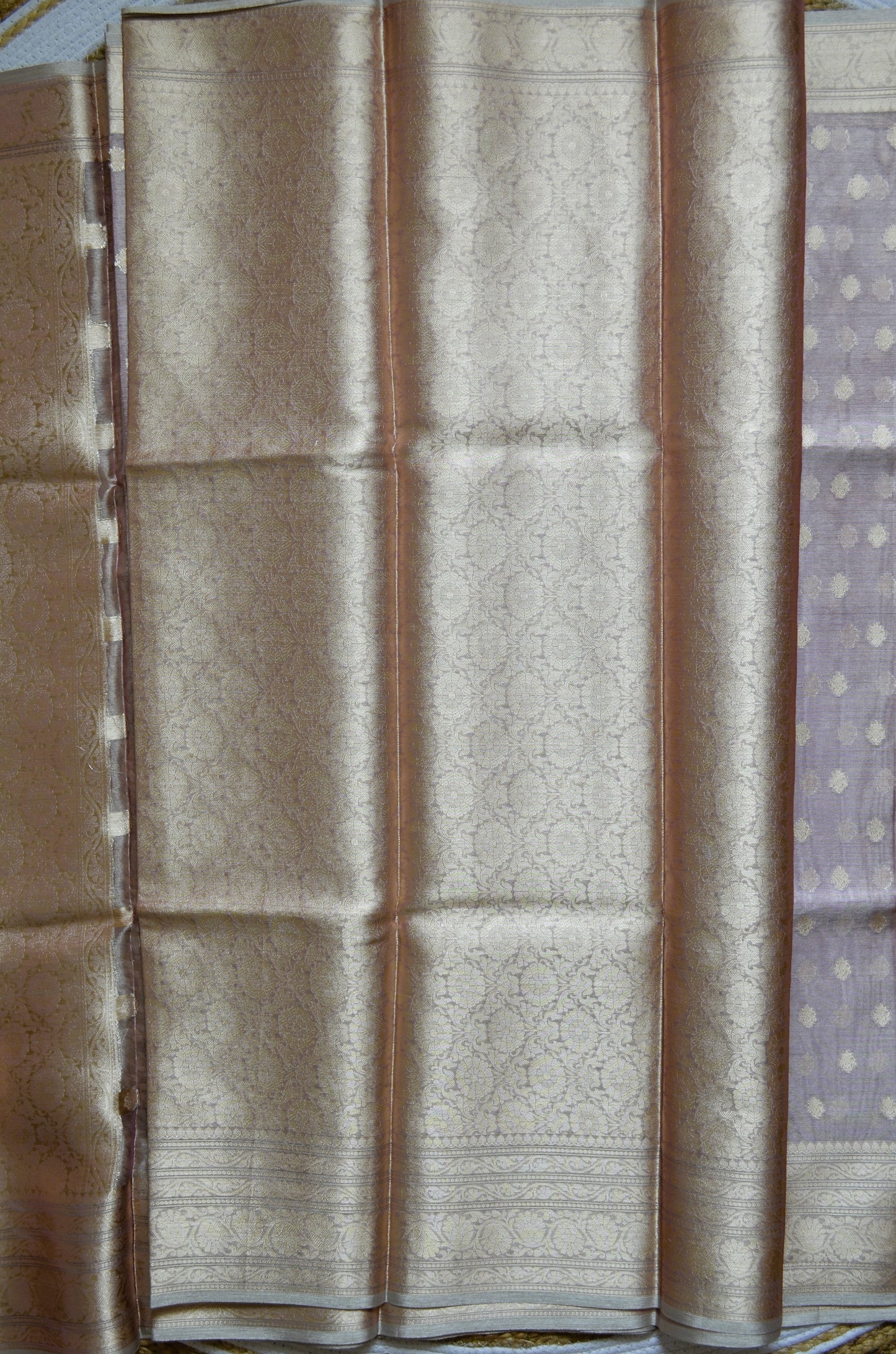 Rouge Banarasi Zari Tissue Silk Saree