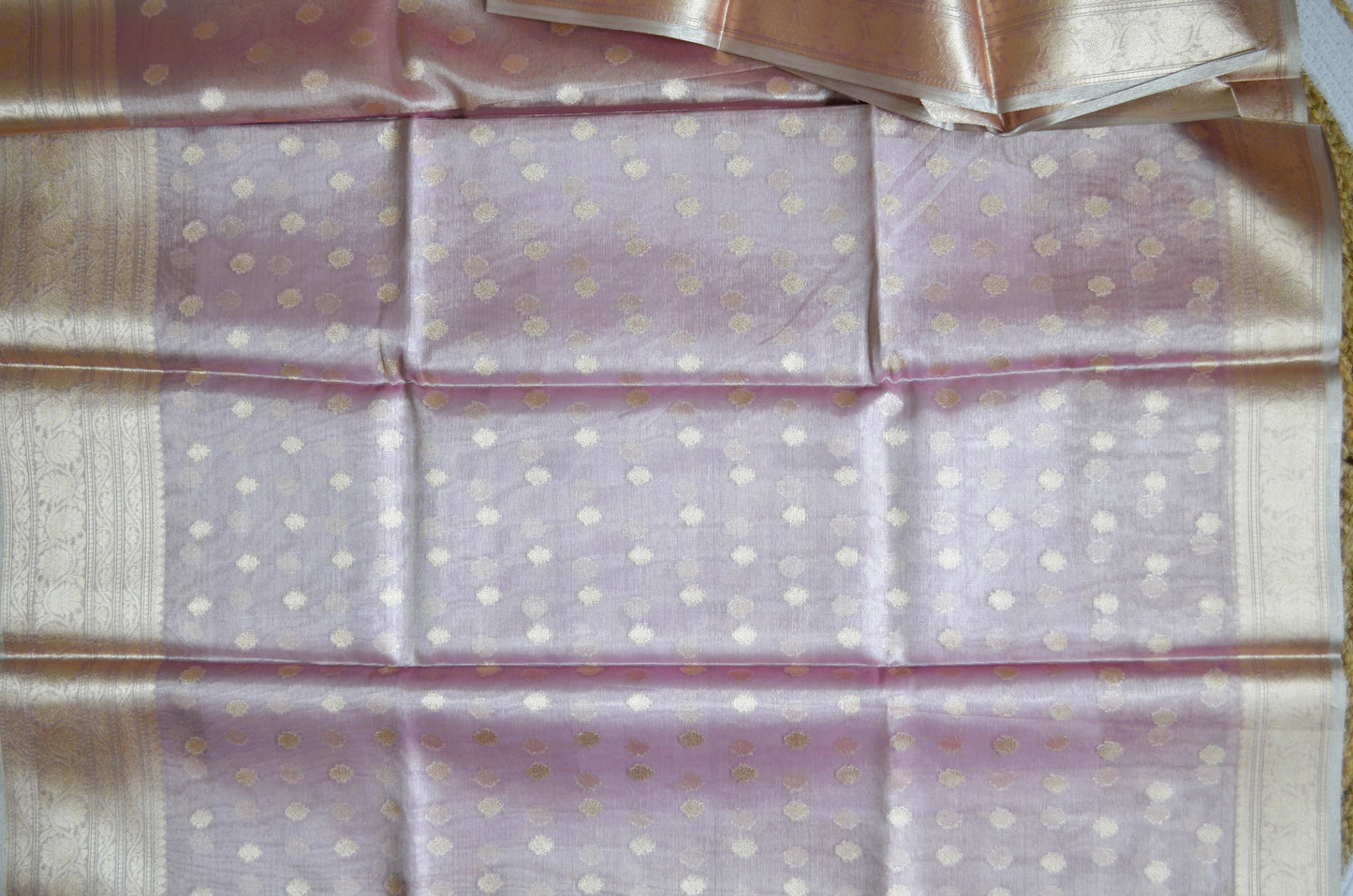 Rouge Banarasi Zari Tissue Silk Saree
