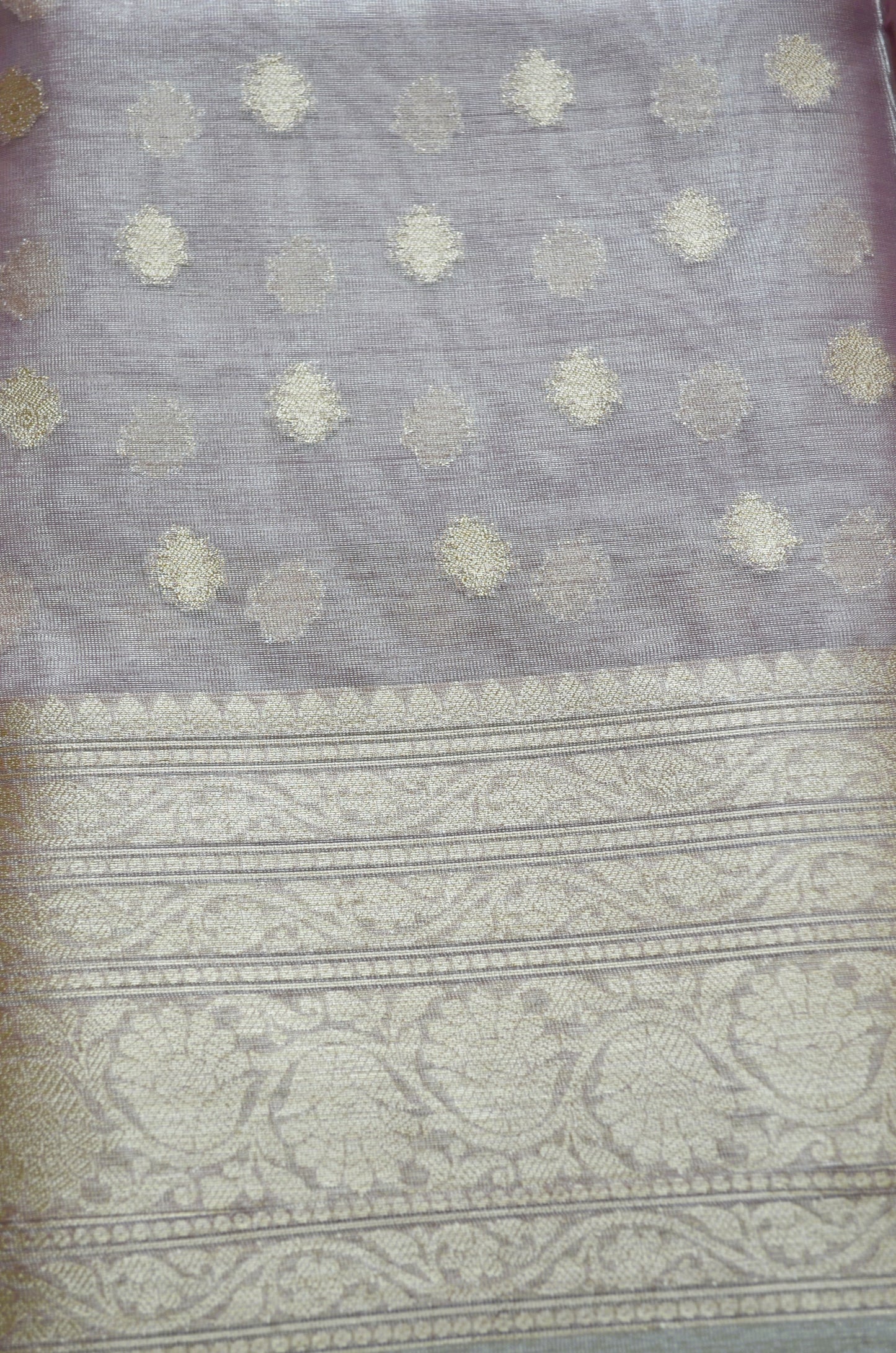 Rouge Banarasi Zari Tissue Silk Saree