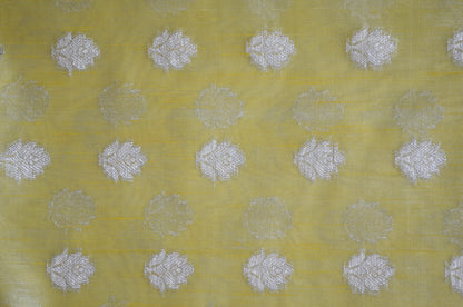 Yellow Woven Banarasi Zari Tissue Silk Saree